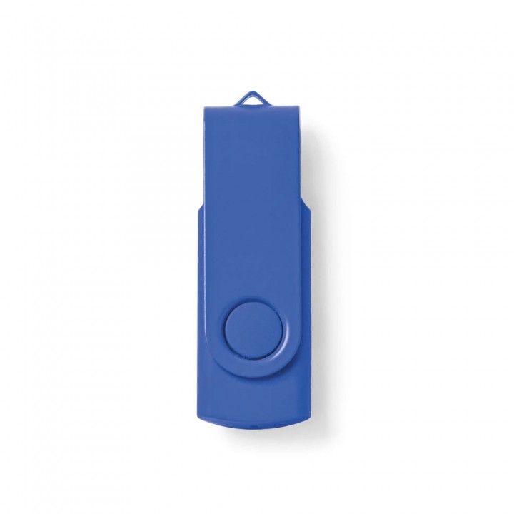 Lacivert Döner Kapaklı 16 GB Metal Plastik Lazer Baskılı Promosyon USB Bellek